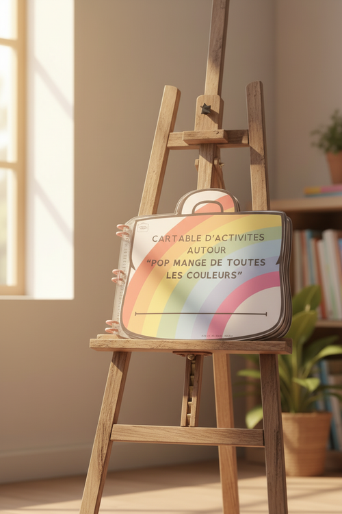 Cartable pédagogique - Pop mange de toutes les couleurs